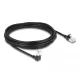 Delock RJ45 hálózati kábel Cat.6A S/FTP vékony 90  fokban lefelé hajló / egyenes 5 m fekete