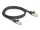 Delock RJ45 hálózati kábel fonott borítással Cat.6A S/FTP apa - apa 1 m fekete (80317)