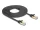 Delock RJ45 lapos hálózati kábel fonott borítással Cat.6A U/FTP apa - apa 5 m fekete (80328)