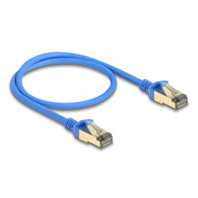   Delock RJ45 hálózati kábel Cat.8.1 F/FTP vékony 0,5 m kék (80332)