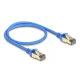 Delock RJ45 hálózati kábel Cat.8.1 F/FTP vékony 0,5 m kék (80332)