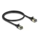 Delock RJ45 hálózati kábel Cat.8.1 F/FTP Slim Pro 0,5 m, fekete (80338)