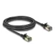 Delock RJ45 hálózati kábel Cat.8.1 F/FTP Slim Pro 2 m, fekete (80340)