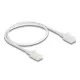 Delock RJ45 hálózati kábel Cat.6A apa   apa robosztus csatlakozóval ipari felhasználásra U/UTP Slim 0,5 m, fehér (80358)