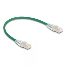  Delock RJ45 hálózati kábel Cable Cat.6A apa   apa hajlított csatlakozóval U/FTP Slim 0,3 m, zöld (80363)