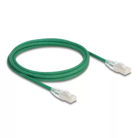   Delock RJ45 hálózati kábel Cable Cat.6A apa   apa hajlított csatlakozóval U/FTP Slim 2 m, zöld (80366)
