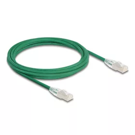  Delock RJ45 hálózati kábel Cable Cat.6A apa   apa hajlított csatlakozóval U/FTP Slim 3 m, zöld (80367)