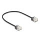 Delock RJ45 hálózati kábel Cat.6 UTP ultra vékony 0,3 m, fekete (80369)