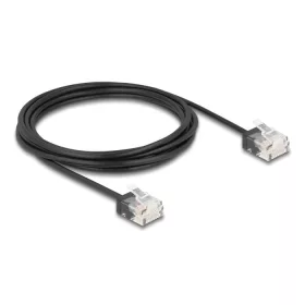   Delock RJ45 hálózati kábel Cat.6 UTP ultra vékony 3 m, fekete (80373)