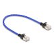 Delock RJ45 hálózati kábel fonott borítással Cat.6A U/FTP Slim, 0,3 m, kék (80375)