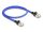 Delock RJ45 hálózati kábel fonott borítással Cat.6A U/FTP Slim, 0,5 m, kék (80376)