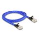 Delock RJ45 lapos hálózati kábel fonott borítással Cat.6A U/FTP 1 m, kék (80383)