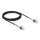 Delock RJ45 hálózati kábel dupla hajlítás védelemmel Cat.6A UTP Slim 3 m, fekete (80391)