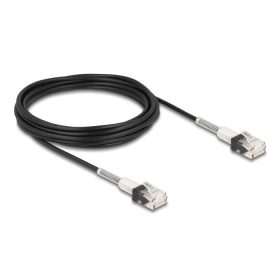  Delock RJ45 hálózati kábel dupla hajlítás védelemmel Cat.6A UTP Slim 5 m, fekete (80392)