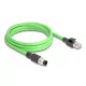 Delock Kábel M12 A kódolt 8 tűs apa - RJ45 apa PUR (TPU) 2 m (80422)