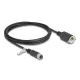 Delock M12 kábel A-kódú 8 tűs anya - RJ45 anya Cat.5e FTP installálásához 2 m, fekete (80435)