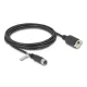 Delock M12 kábel A-kódú 8 tűs anya - RJ45 anya Cat.5e FTP installálásához 3 m, fekete (80438)
