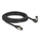 Delock RJ45 hálózati kábel Cat.8.1 S/FTP 90  fokban lefelé hajló / egyenes 3 m fekete (80447)