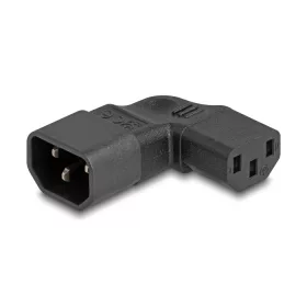   Delock Tápadapter IEC 60320 - C14 - C13, apa / anya, 10 A, 90 -ban balra / jobbra hajlított (80474)