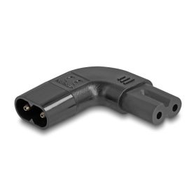   Delock Tápadapter IEC 60320 - C8 - C7, apa / anya, 2,5 A, 90 -ban balra / jobbra hajlított (80475)