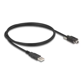   Delock USB 2.0 A-típusú kábel apa - Mini-B-típusú apa csavarokkal 1 m fekete (80478)