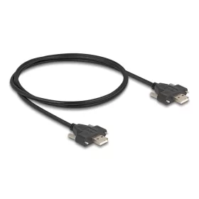   Delock USB 2.0 A-típusú kábel apa   apa csavarokkal 1 m fekete (80479)