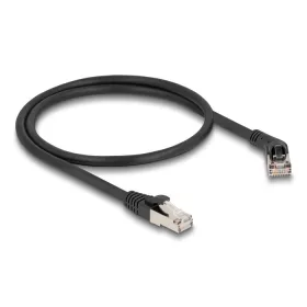   Delock RJ45 hálózati kábel Cat.6A S/FTP 45 -ben jobbra hajlított apa   egyenes apa 0,5 m fekete (80488)
