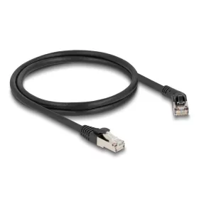  Delock RJ45 hálózati kábel Cat.6A S/FTP 45 -ben jobbra hajlított apa   egyenes apa 1 m fekete (80489)