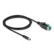 Delock PoweredUSB kábel apa 12 V - DC 5,5 x 2,5 mm apa 2 m (80496)