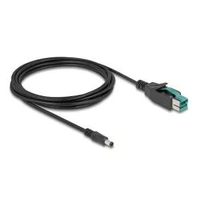   Delock PoweredUSB kábel apa 12 V - DC 5,5 x 2,5 mm apa 3 m (80497)