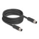 Delock M12 kábel L-kódolt 4 tűs apa - apa PUR húzóláncokhoz alkalmas 5 m fekete (80517)