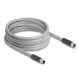 Delock M12 kábel L-kódolt 5 tűs apa - anya PUR húzóláncokhoz alkalmas 5 m szürke (80541)