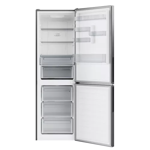 Candy CCE4T618DX hűtőszekrény, alulfagyasztós, (341 liter), inox