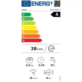   Candy BR 26SSB6G-S keskeny elöltöltős mosógép, 6 kg, inverter