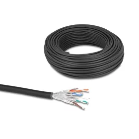   Delock hálózati kábeltekercs Cat.6A U/FTP 500 MHz Vékony, rugalmas halogénmentes 50 m fekete