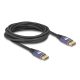 Delock DisplayPort kábel 8K 60 Hz 5 m lila fém (80603)