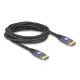 Delock DisplayPort kábel 8K 60 Hz 5 m lila fém (80603)