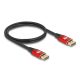 Delock DisplayPort kábel 8K 60 Hz 1 m piros fém (80604)