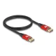 Delock DisplayPort kábel 8K 60 Hz 1 m piros fém (80604)