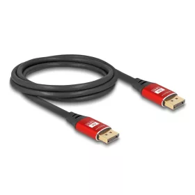Delock DisplayPort kábel 8K 60 Hz 2 m piros fém (80605)