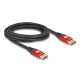 Delock DisplayPort kábel 8K 60 Hz 3 m piros fém (80606)
