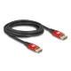 Delock DisplayPort kábel 8K 60 Hz 3 m piros fém (80606)