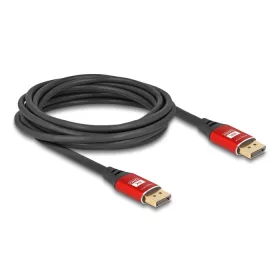 Delock DisplayPort kábel 8K 60 Hz 5 m piros fém (80607)