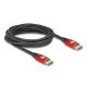 Delock DisplayPort kábel 8K 60 Hz 5 m piros fém (80607)