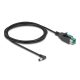 Delock PoweredUSB kábel apa 12 V - DC 5,5 x 2,5 mm apa ívelt 2 m (80610)