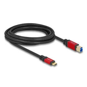   Delock USB 5 Gbps kábel USB Type-C  apa - USB B-típusú apa 3 m piros fém (80614)
