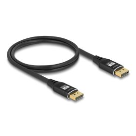 Delock DisplayPort kábel 8K 60 Hz 1 m fekete fém (80620)
