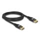 Delock DisplayPort kábel 8K 60 Hz 2 m fekete fém (80621)