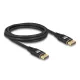 Delock DisplayPort kábel 8K 60 Hz 2 m fekete fém (80621)