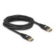 Delock DisplayPort kábel 8K 60 Hz 5 m fekete fém (80623)